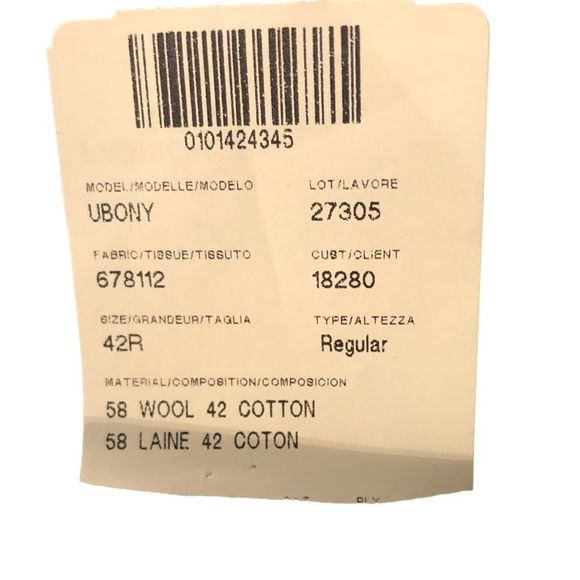 Jones New York Classic Pinstripe Blazer, Wool/Cotton Blend,‎ NWOT Size 42R - Picture 5 of 9